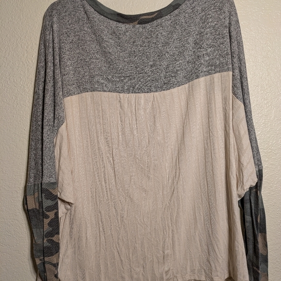 Haptics By Holly Harper Gray and Cream Women's Top Pre-owned Size 2xl - Picture 7 of 7